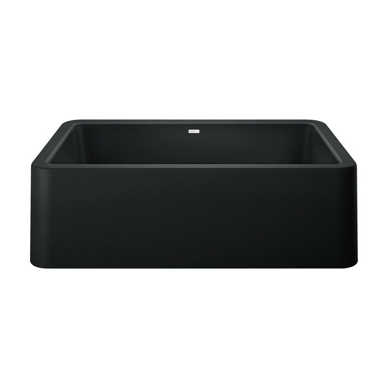 Ikon SILGRANIT 33" Single Bowl Apron-Front Farmhouse Sink, Coal Black