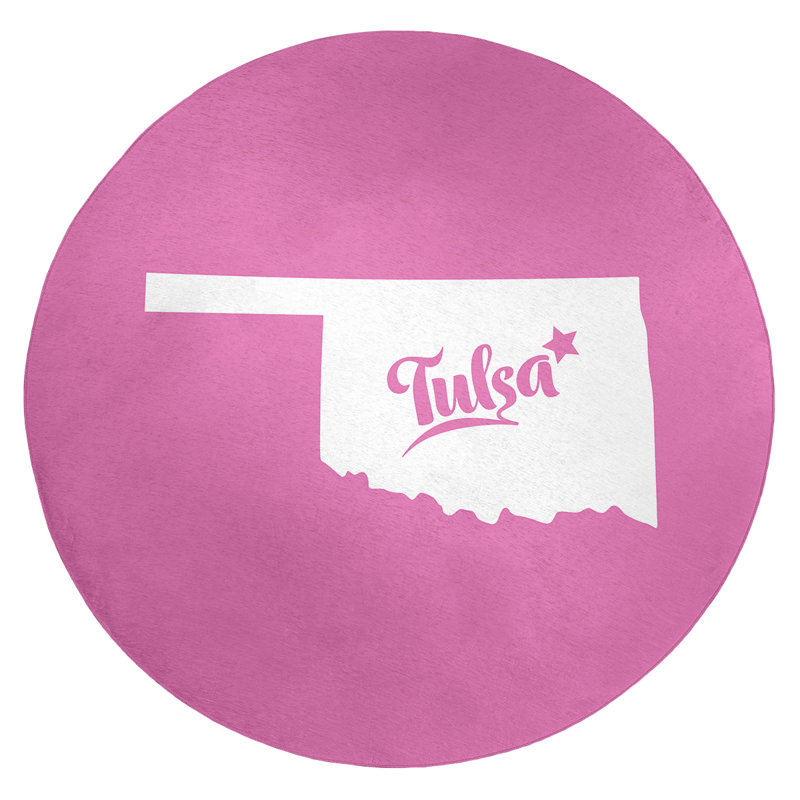 Tapis en poly-chenille oklahoma tulsa, Rond 5 pi