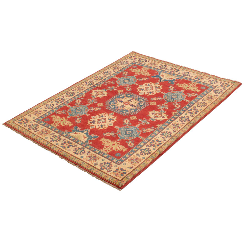 Raineri One-of-a-Kind 5'1" X 6'6" New Age Wool Area Rug in Red