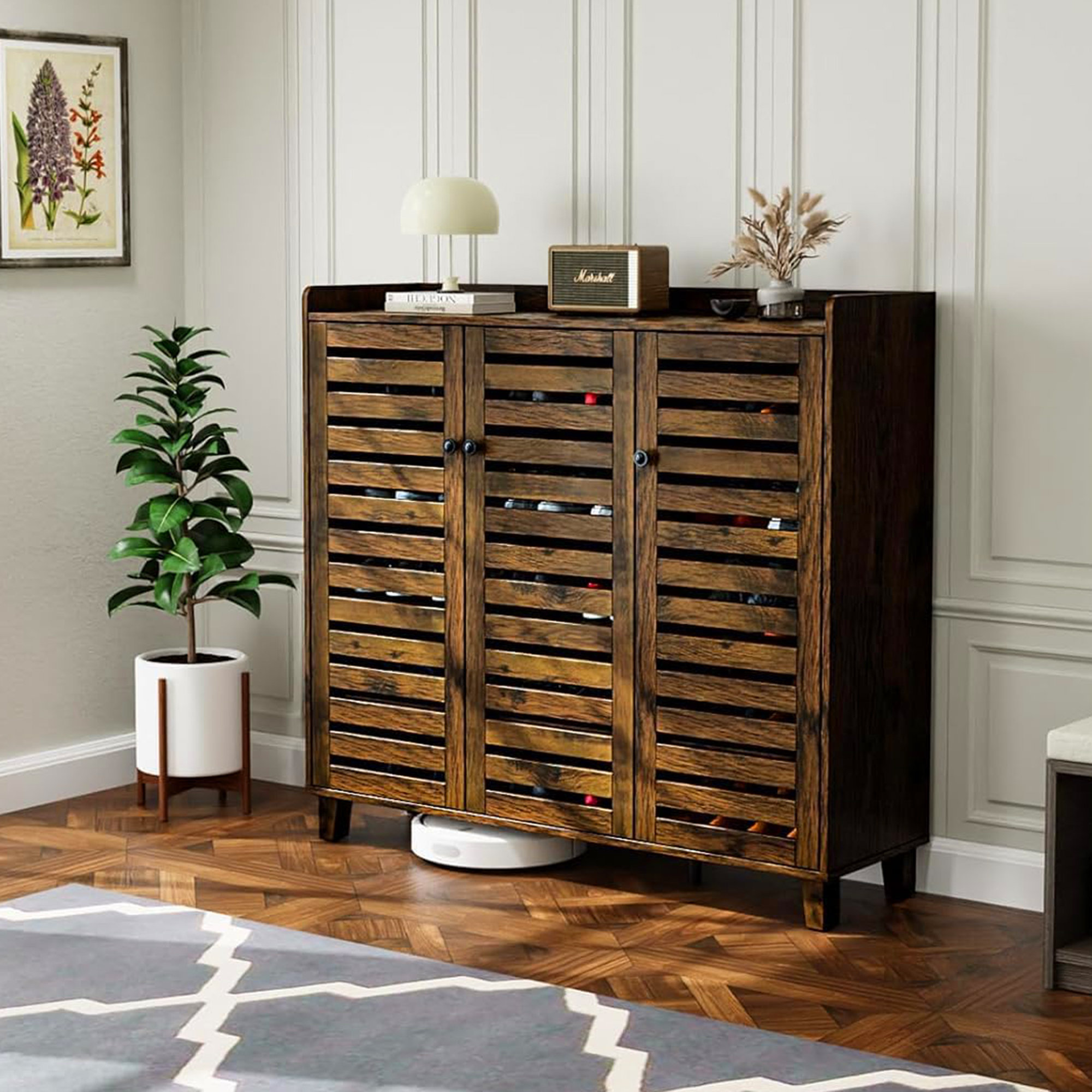 17 Stories Freestanding shoe rack with 3 doors - Wayfair Canada
