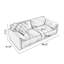 Causeuse-coussin modulaire noire 100% polyester-1341521060