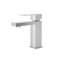 Robinet de salle de bain à poignée simple 7,08 "- Finition, teinture, cartouche en céramique lisse, évier en acier inoxydable, trou, fixation sur le pont, construction-121697312