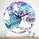 Violet Lavender Floral Botanical Flower - Patterned Wall Clock