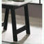 Table basse en faux marbre avec pieds noirs, table d'appoint de salon minimaliste de 19 po, facile à nettoyer et amp; Peu encombrant