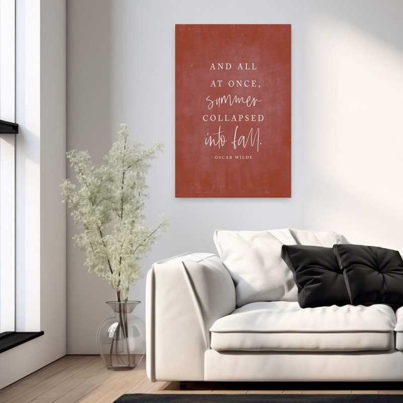 «Summer Collapsed In Fall Abstract Contemporary Summer Art», H 36 po x l 24 po