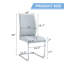  Chaises de salle à manger arquées avec polyuréthane gris clair et pieds arqués argentés-513572298-513572297-513572343