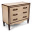 French Art Deco 3 - Drawer Solid Wood Nightstand