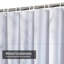 Rideau de douche décoratif de luxe en marbre blanc avec 12 crochets-301589132