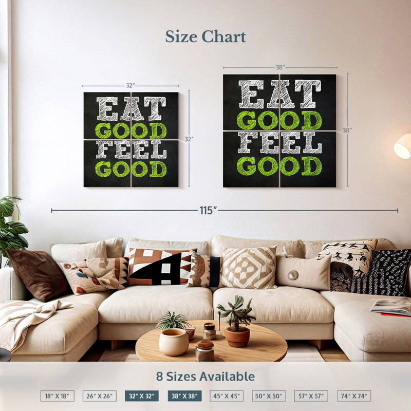 Tergel Eat Good Feel Good, H 38 po x l 38 po