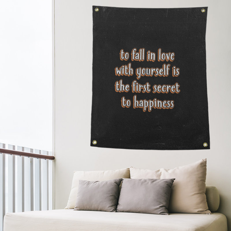 Tapisserie tableau noir en polyester, H 59 pi x l 50 po, Orange