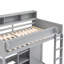 Lit mezzanine simple en bois gris avec beaucoup d'options de rangement-1528829401
