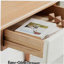 Bureau d'ordinateur en bois massif - bureau de 47 po avec 2 tiroirs, table de style PC simple et moderne