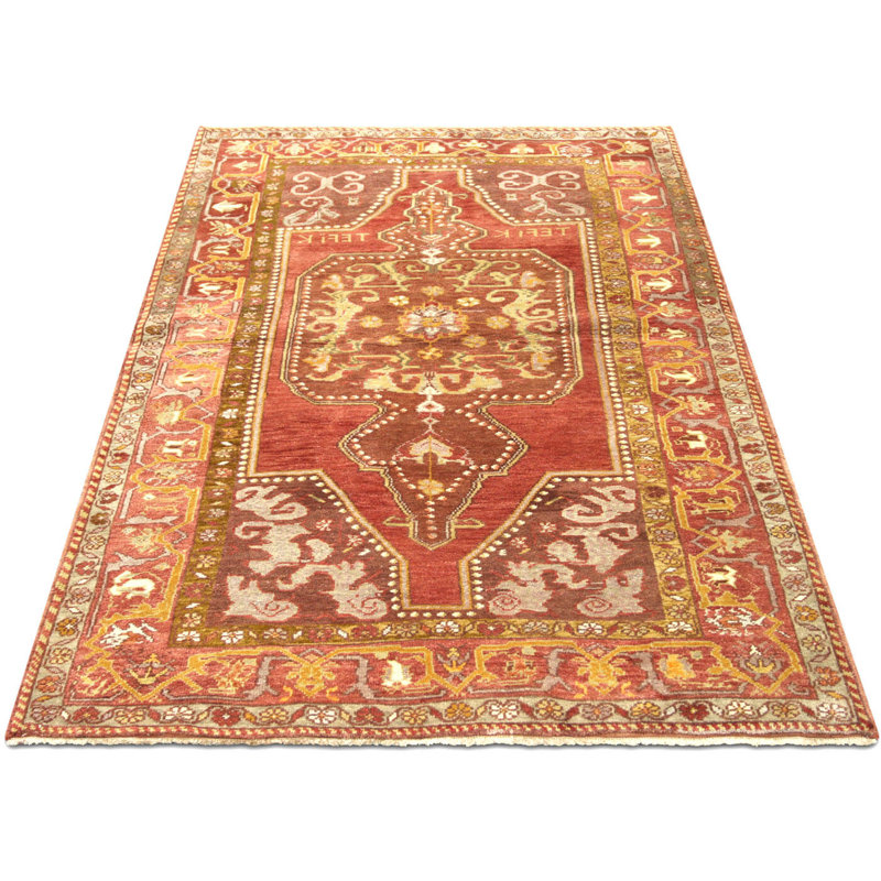 One-of-a-Kind 4'4" X 6'4" 1960s Wool Area Rug in