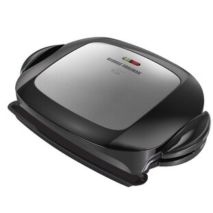 George Foreman 5-Serving Removable Plate Electric Indoor Grill and Panini  Press, Black, GRP0004B