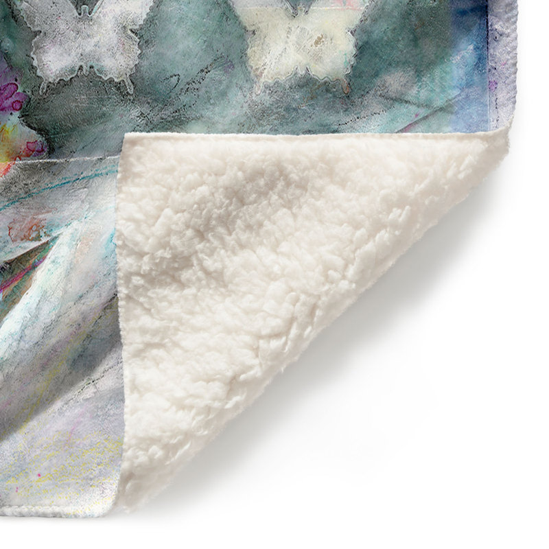 Couverture sherpa douce 2" dépiléy amour, l 51 po x L 60 po