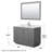 Miranda 48" Freestanding Single Bathroom Vanity with Marble Top with 46" Mirror-97925171-97925170