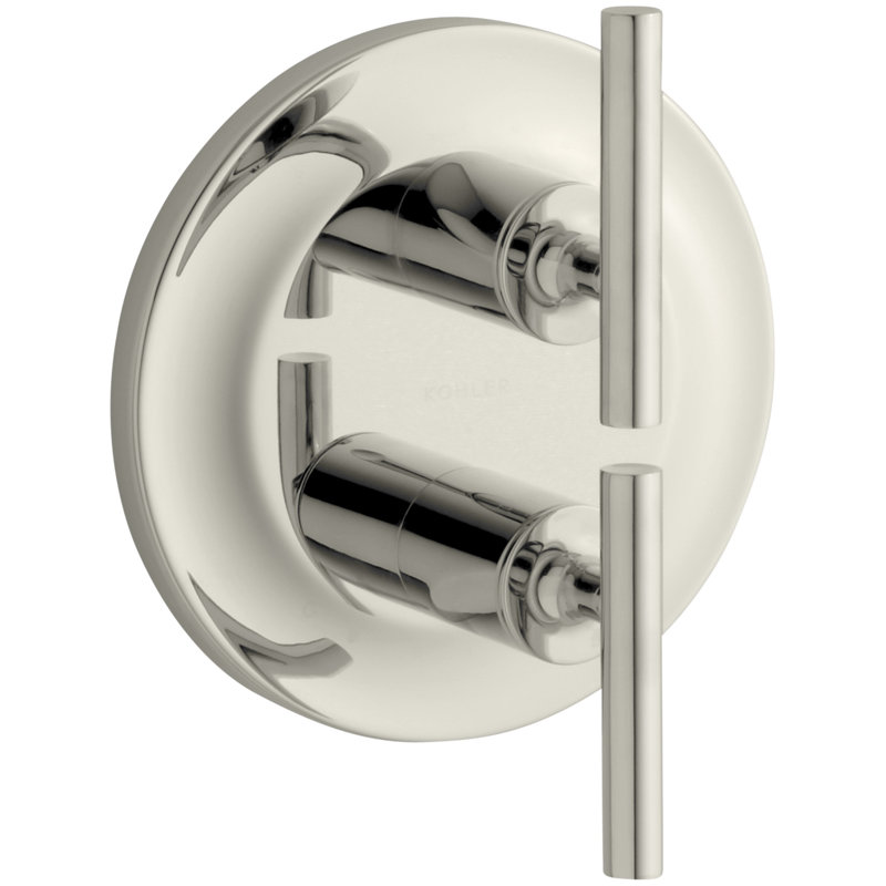 Purist® Valve Trim with Lever Handles for Stacked Valve, Vibrant Polished Nickel