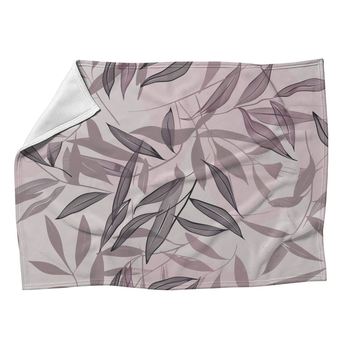 VisionBedding Leaves Illustration Fleece Throw Blanket Cool pattern Throws for Sofas or Beds