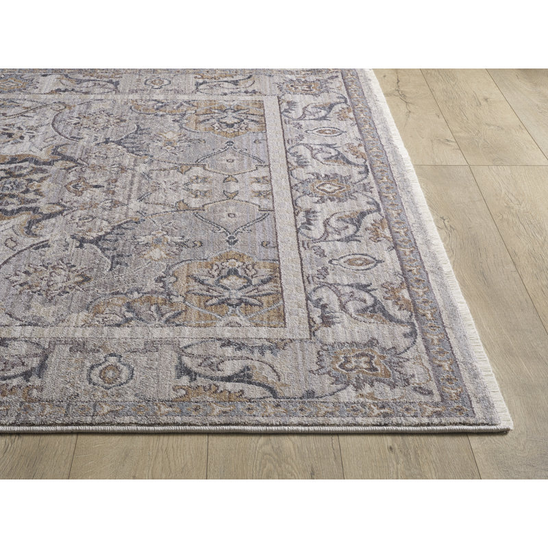 Tapis beige Adele 8803 Delaney, Rectangle 11 pi 6 po x 15 pi 3 po
