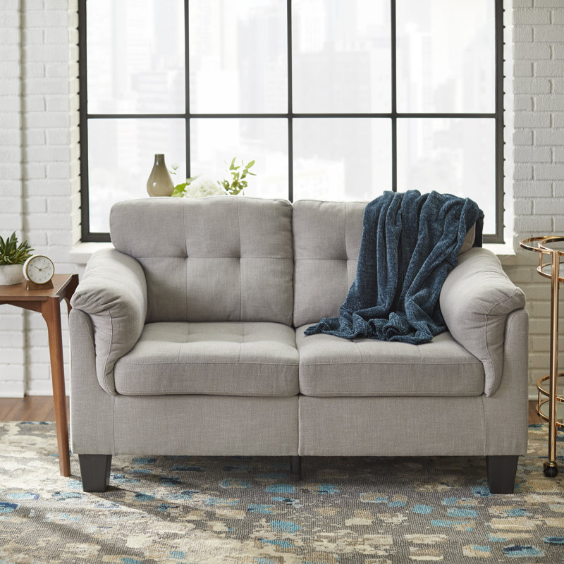 Causeuse Border, 100 % polyester gris