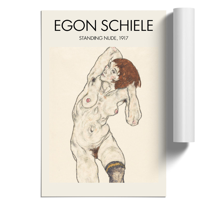 Portrait Of A Woman Vol.7 by Egon Schiele - No Frame Print, 42cm H x 30cm W x 0.1cm D