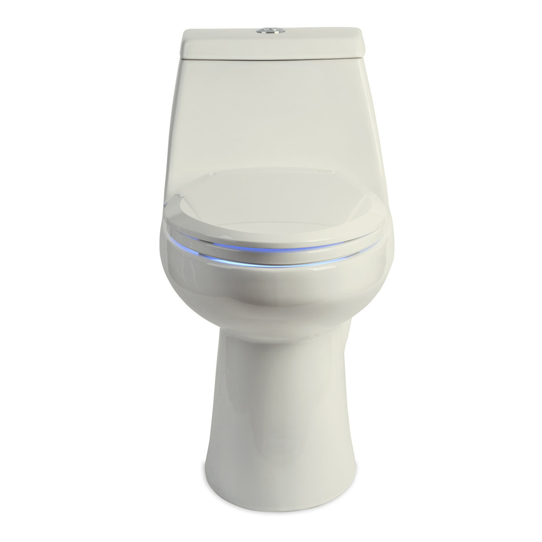LumaWarm Heated Nightlight Toilet Seat Brondell Size: Elongated Finish: Biscuit