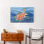 Watercolor Turtle in Waves - peinture sur toile tendue