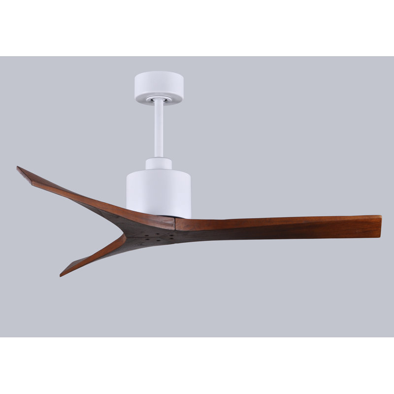 Mollywood - 42" Ceiling Fan - Textured Bronze Finish - Matte Black Blades, Matte Black, Matte White, 52"