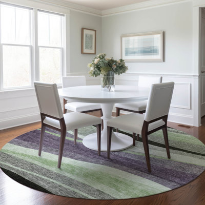 Machine Washable Indoor/Outdoor Chayden ACN1098 Purple Rug