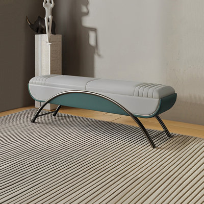 Banc de rangement rembourré avec tabouret italien