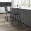 Tabouret de comptoir pivotant en similicuir