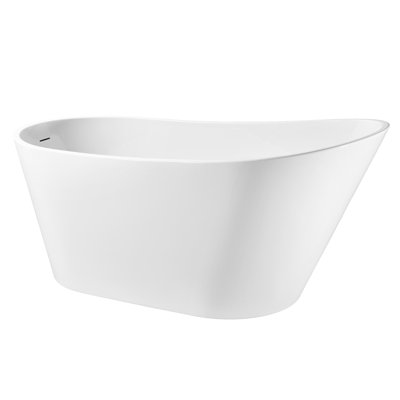 59" X 30" Freestanding Soaking Acrylic Bathtub