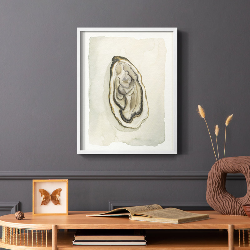 «Soft Half Shell II», reproduction encadrée - bois massif, Blanc, H 10 po x l 8 po