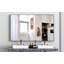 Miroir mural 60 po x 36 po surdimensionné avec cadre argenté