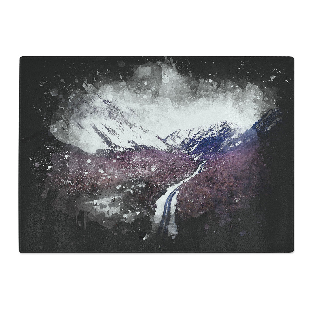 Tempered Glass the Mountains of New Hampshire Paint Splash Chopping Board