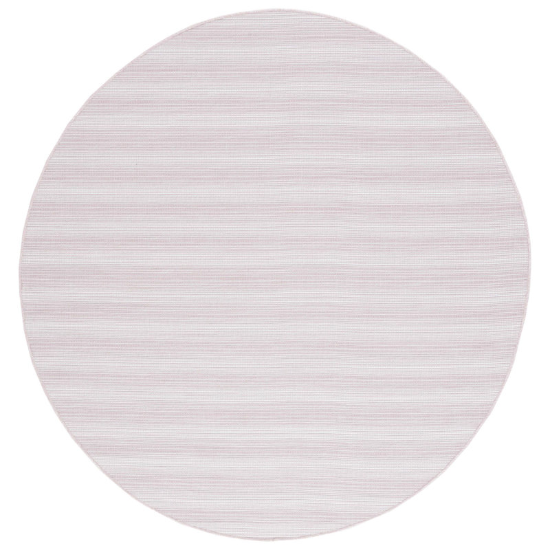 Tapis intérieur / extérieur rose clair Tressler, Rond 6 pi 5 po