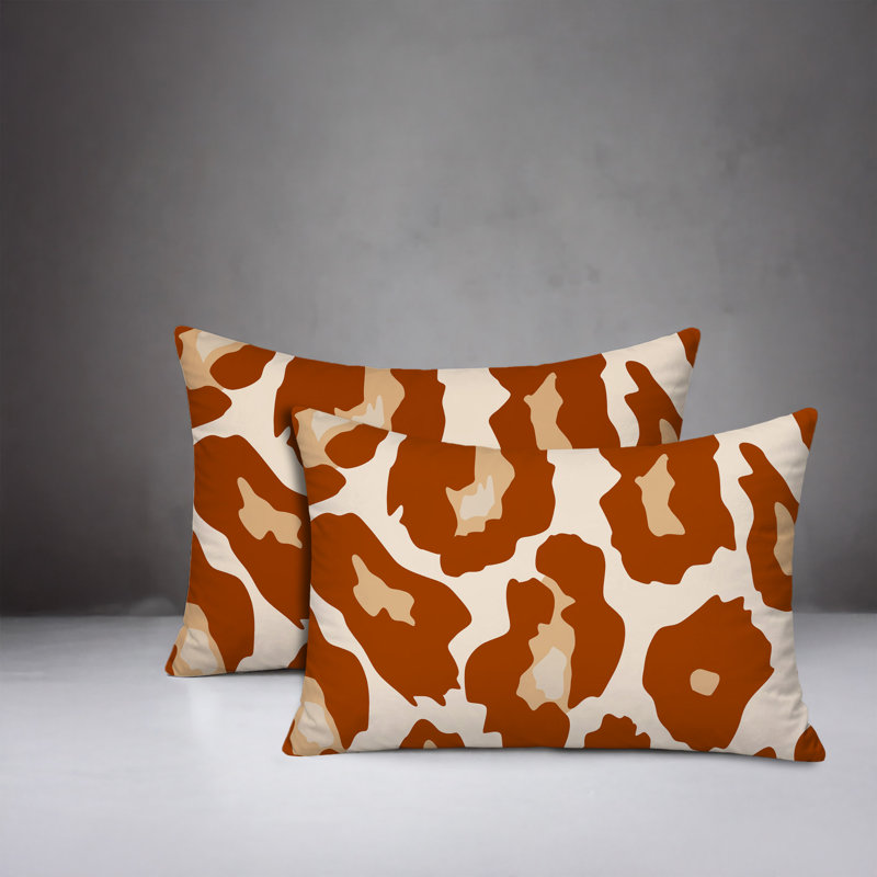 Oreiller réversible intérieur / extérieur Gelle, 25x18, Burnt Orange