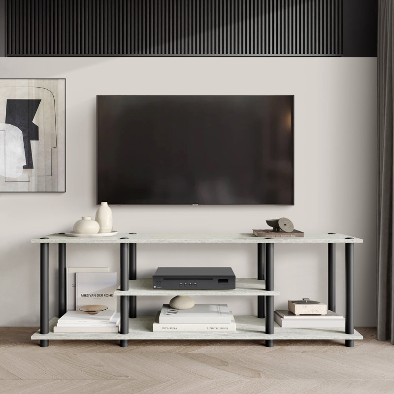 Meuble télé 3 niveaux Easy Twist, Gris clair