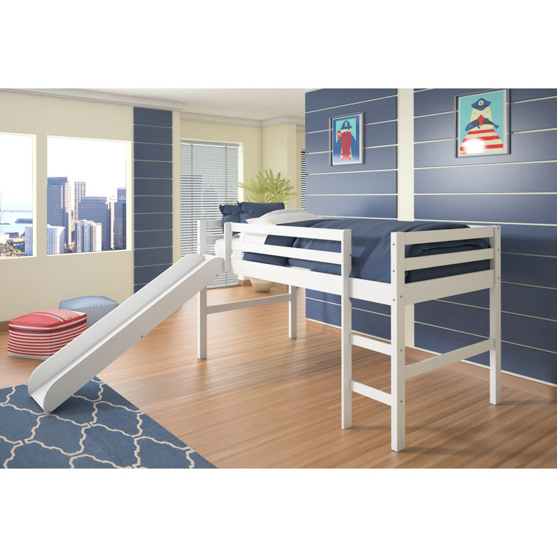 Innsbrook Twin Solid Wood Platform Loft Bed by Zoomie Kids, White