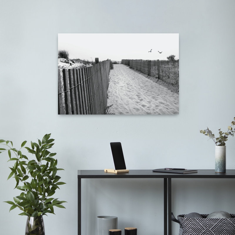 Beach Path Abstract Coastal Art, 16" H x 24" W