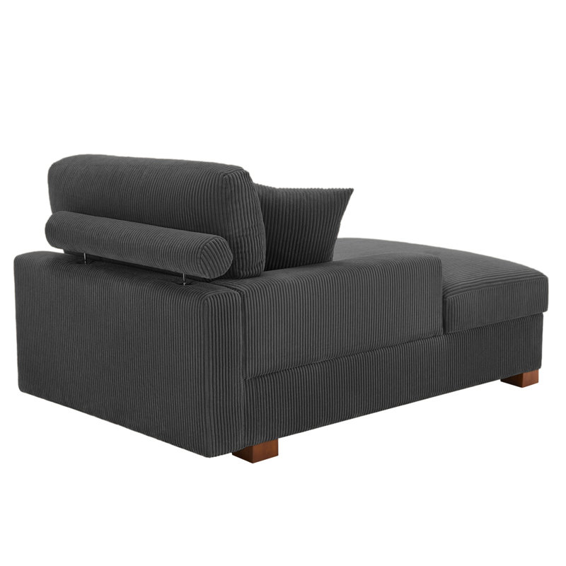 Milbrey Desborough Chaise Lounge, Grey, Left Hand Facing