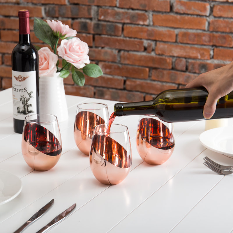 Dyun 18oz. Stemless Wine Glass Set