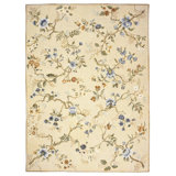Fresco Azm Wool Floral Area Rug in Cream