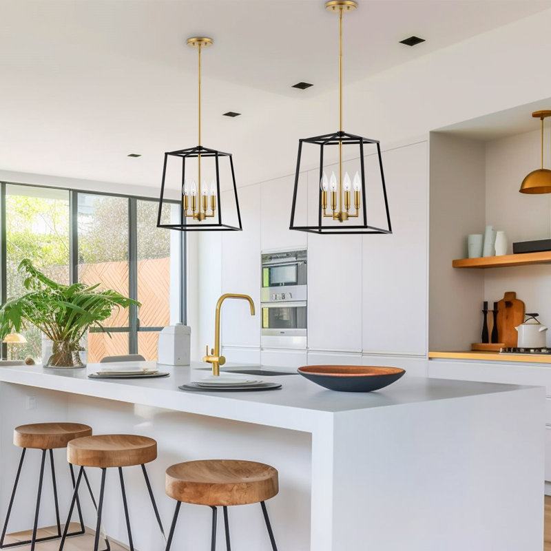 Lustre géométrique à 4 lumières Cenaida