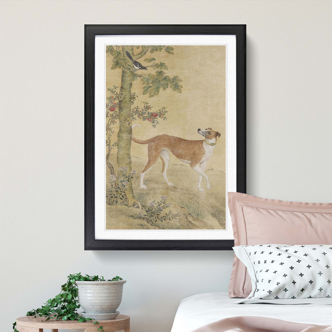Bird & Dog by Lang Shining - Framed Print