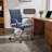 Mulkey Ribbed Faux Leather Mid-Back Office Chair, Mid Century Ergonomic Executive Desk Chair-1852818425