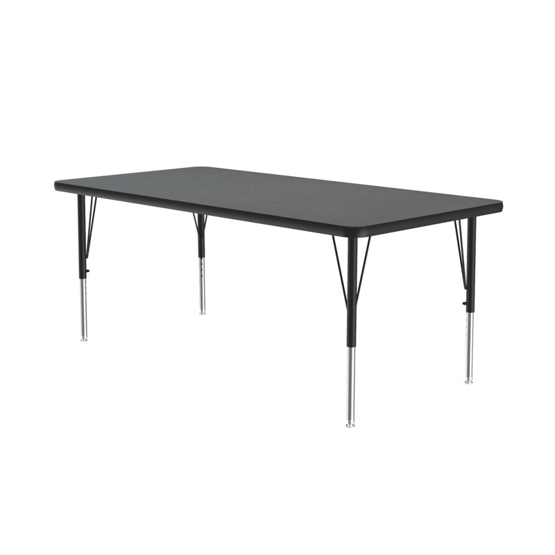 Table d'activité rectangulaire à hauteur ajustable, H 29 po x L 48 po x l 30 po, Granit Montana