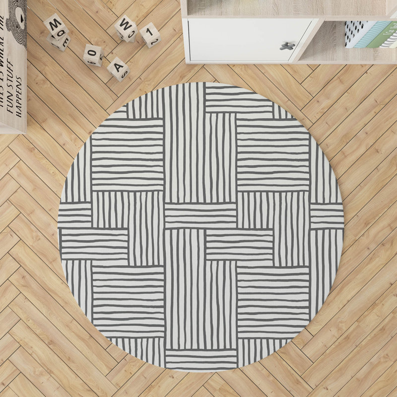 Tapis de jeu Grid Puz, Ivoire/gris anthracite