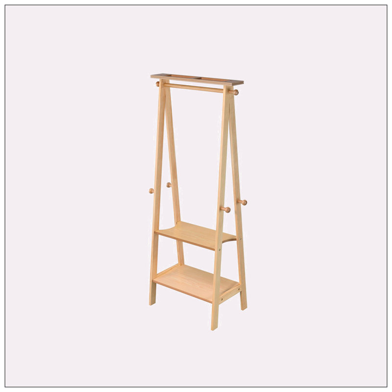 Support à vêtements polyvalent et peu encombrant pour tous les espaces de vie, Naturel