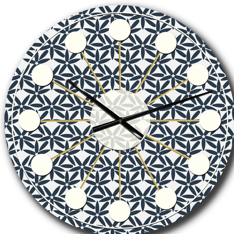 Horloge murale rétro Mid-Century, Surdimensionné